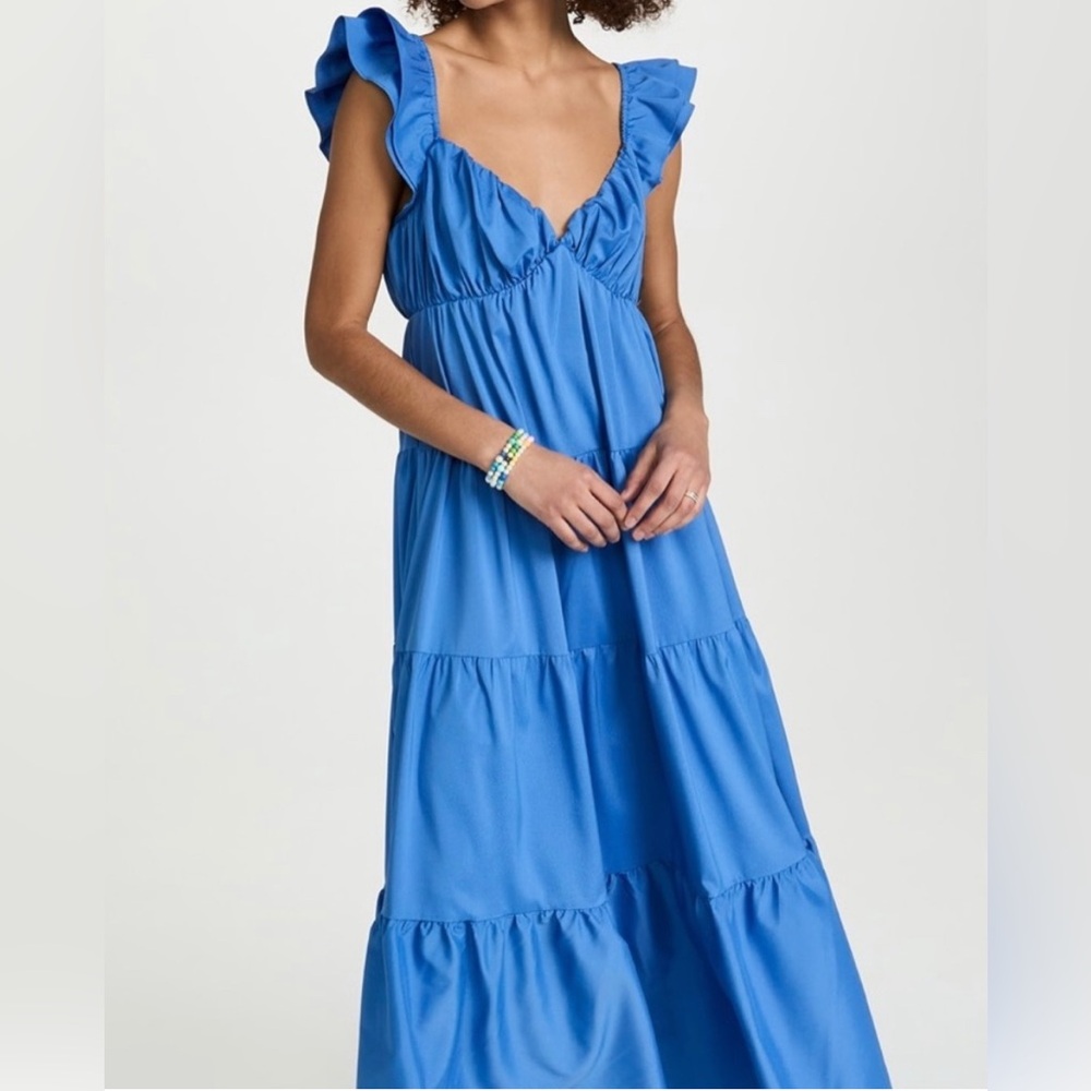 English Factory Ruffle Sleeve Maxi Dress